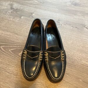 Vintage Ralph Lauren Edric Made in USA Navy Leather loafers